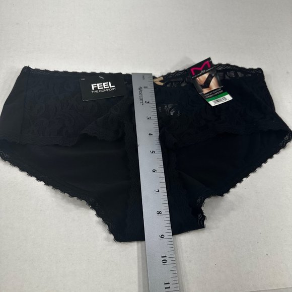 Maidenform Women's Size 7 Large Panty Comfort Devotion Cheeky Hipster Black New - Picture 8 of 9